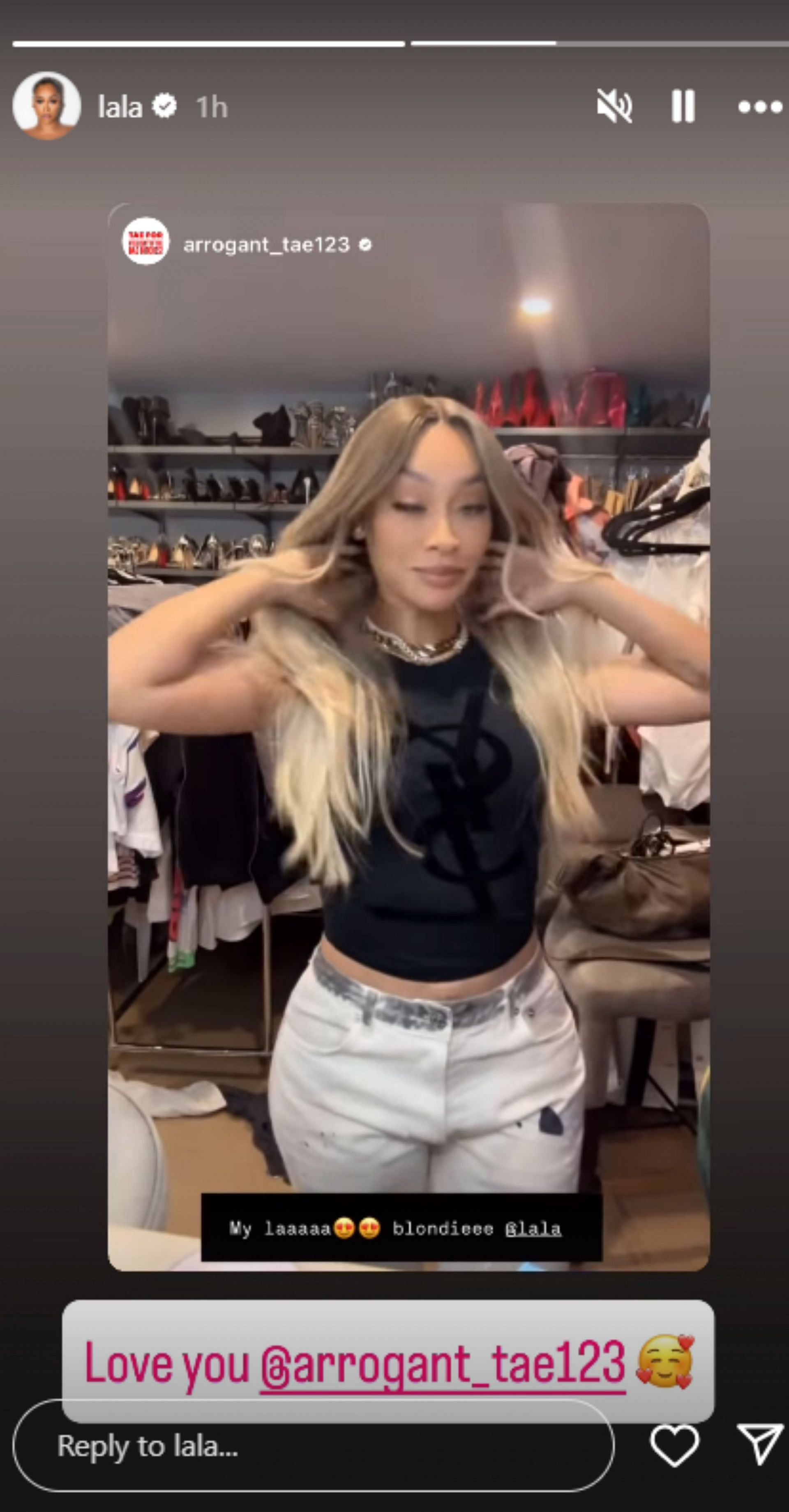 Kiyan Anthony's mom, La La Anthony, shares new blonde look (Image via Instagram/@lala)